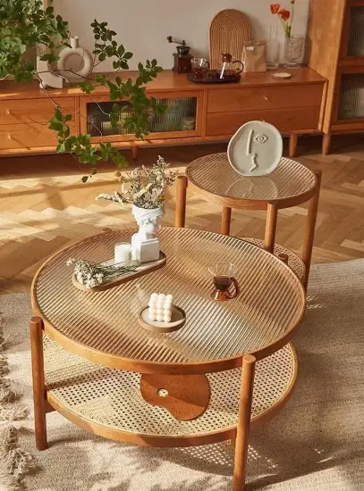 Hình ảnh của Bàn trà kính sóng Hàn Quốc