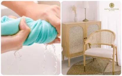 Hình ảnh cho bài viết CÁCH LÀM SẠCH GHẾ MÂY NHƯ MỚI