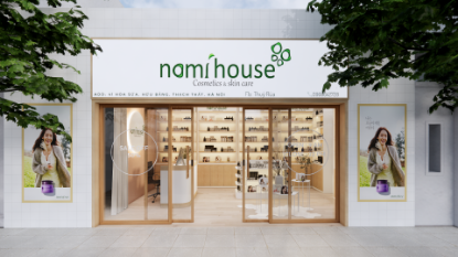 Hình ảnh cho bài viết THIẾT KẾ CỬA HÀNG MỸ PHẨM NAMI HOUSE