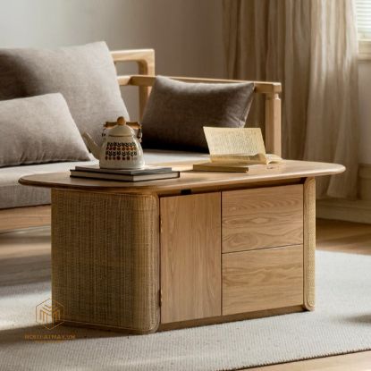 Hình ảnh của BÀN TRÀ RATTAN OVAL