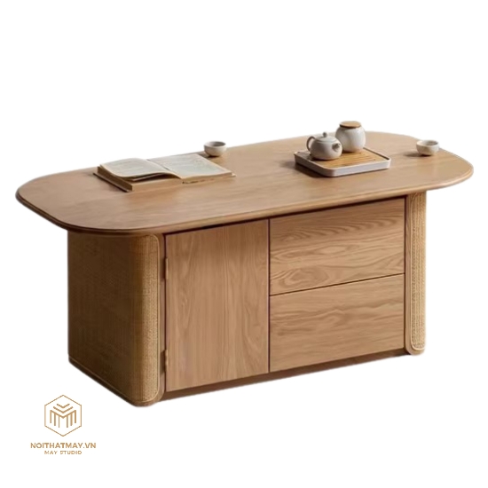 Hình ảnh của BÀN TRÀ RATTAN OVAL